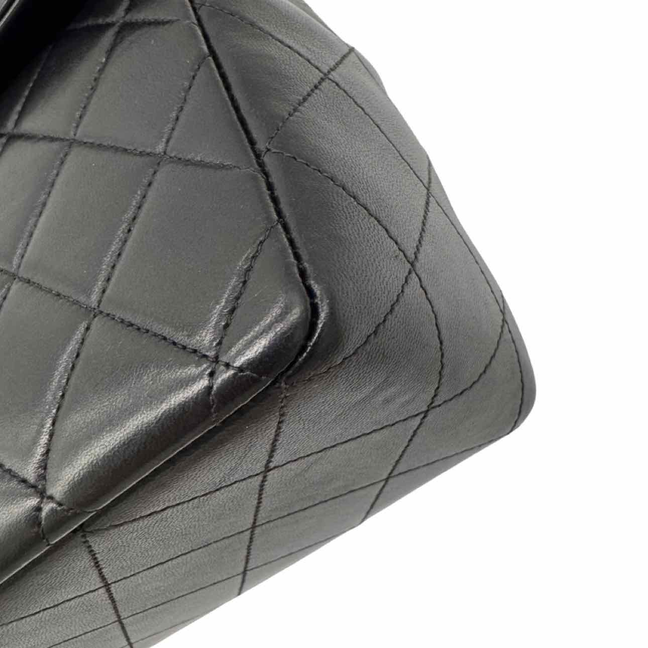 CHANEL Quilted Lambskin Jumbo Classic Flap Bag Black