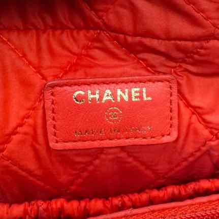 CHANEL Quilted Large Pouch Cosmetic Case Coral (Pre-Owned)