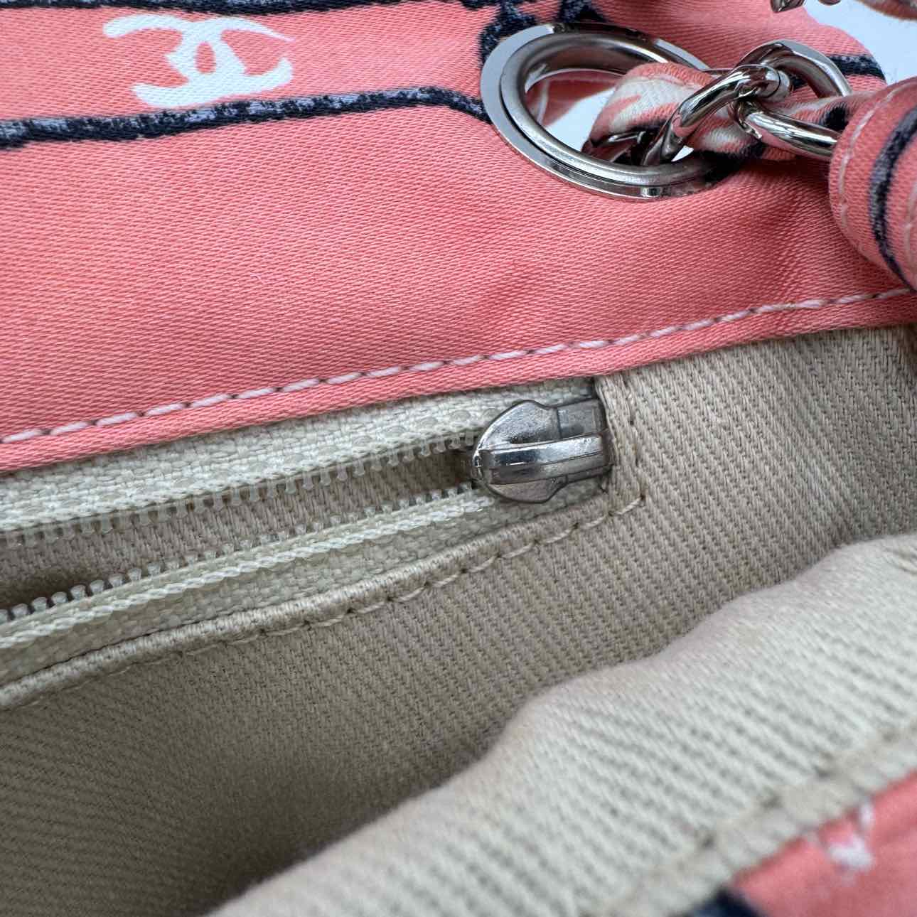 CHANEL Small Camellia Bandana Flap Chain Shoulder Bag Pink Silver HW (Pre-Owned)
