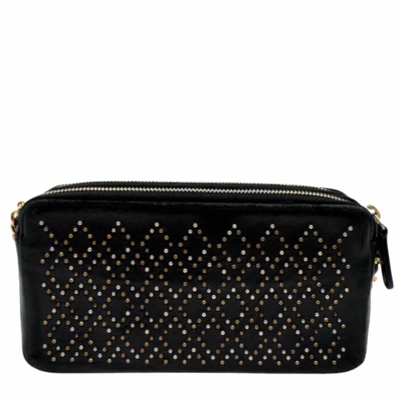 CHANEL Studded Lambskin Wallet On Chain Black