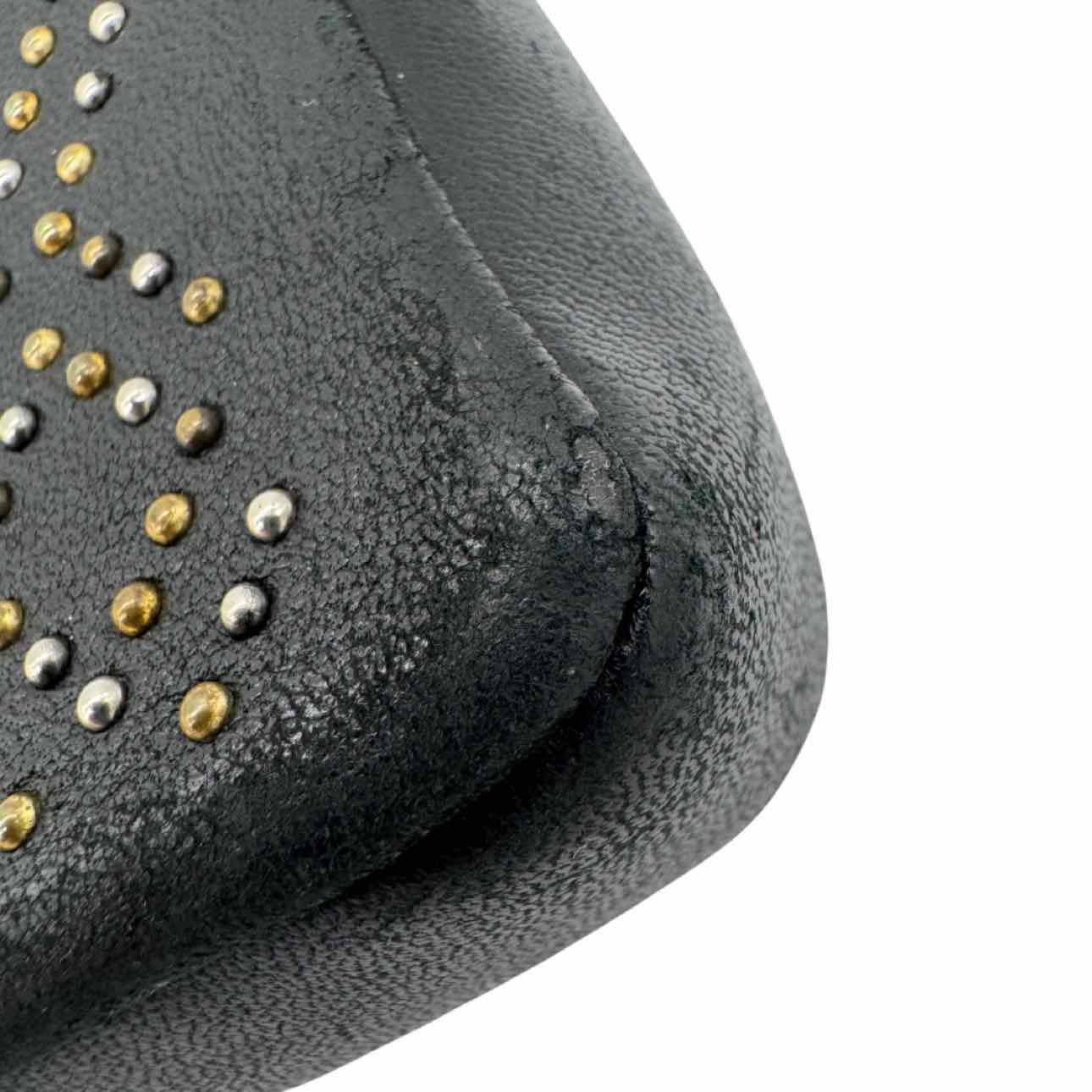 CHANEL Studded Lambskin Wallet On Chain Black