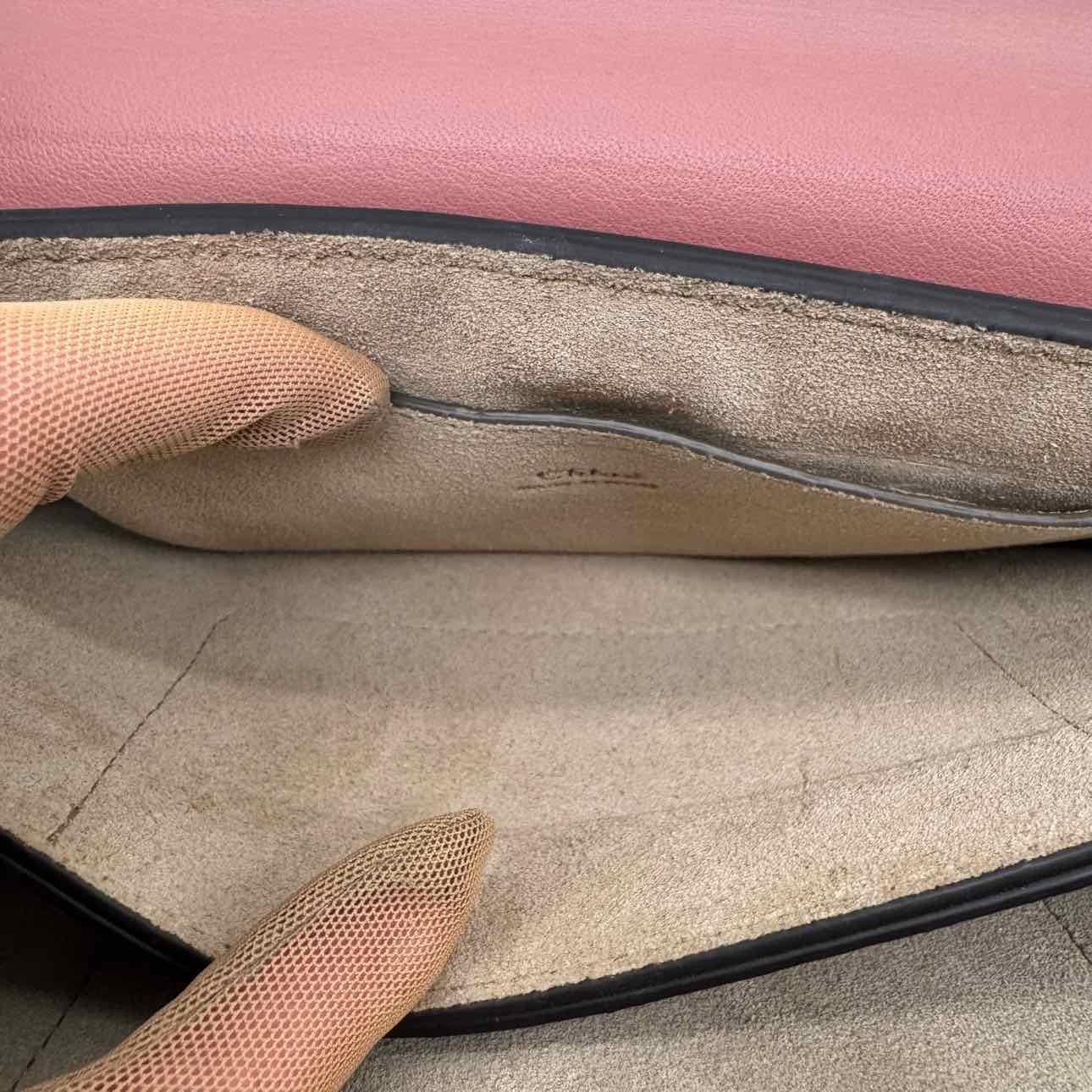 CHLOE Calfskin Leather Small Faye Shoulder Bag Motty Gray