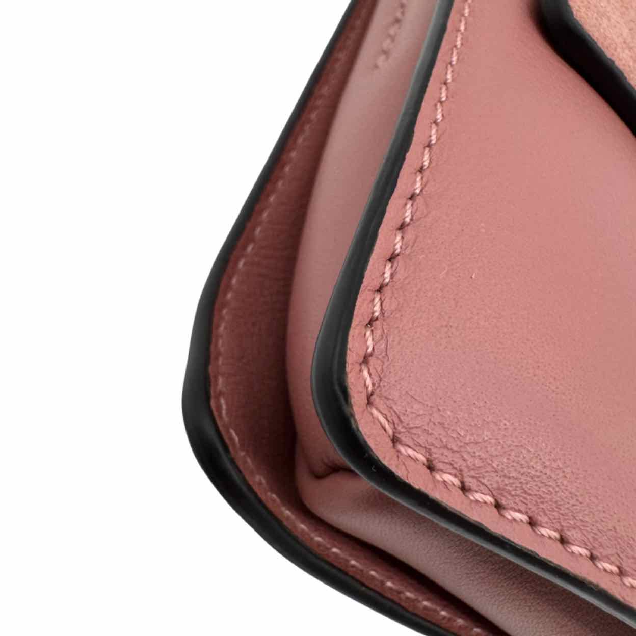 CHLOE Calfskin Leather Small Faye Shoulder Bag Motty Gray