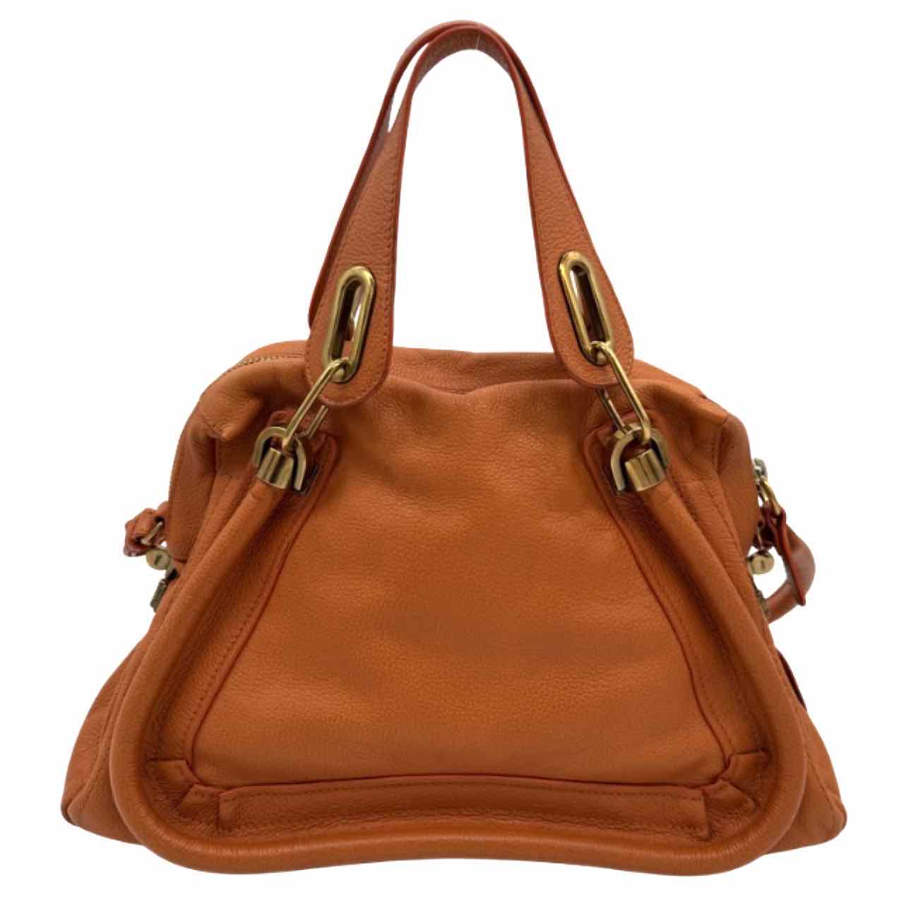 CHLOE Calfskin Medium Paraty Handbag Suntan