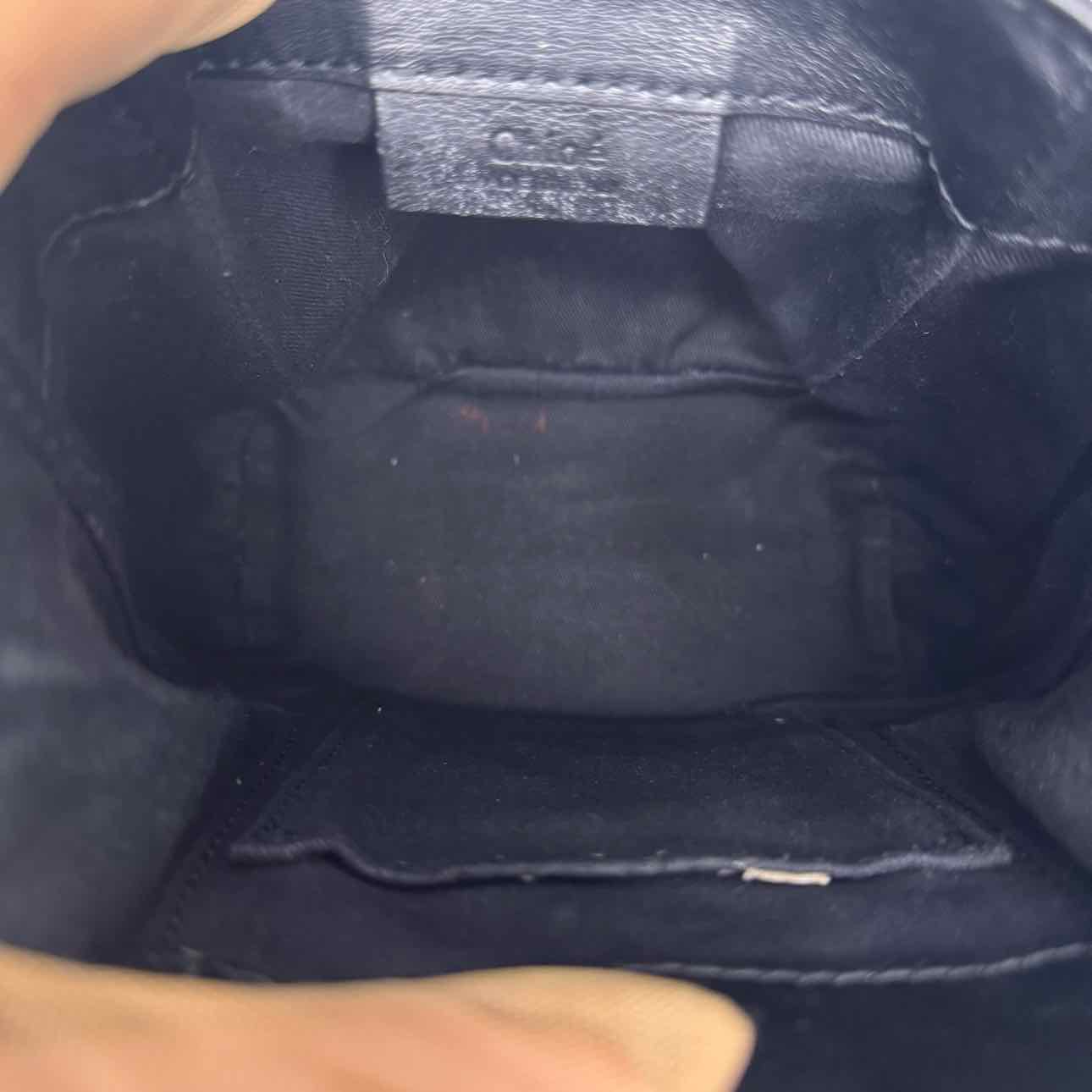 CHLOE Calfskin Quilted Small Faye Black Backpack