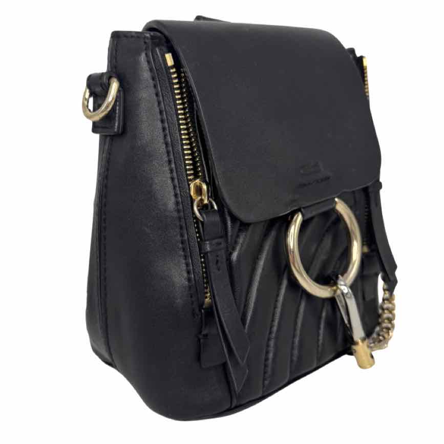 CHLOE Calfskin Quilted Small Faye Black Backpack