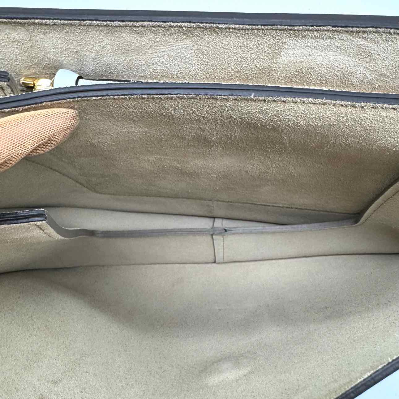 CHLOE Calfskin Suede Medium Faye Shoulder Bag Airy Grey (Pre-Owned)