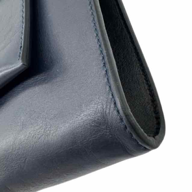 CHLOE Leather Bronte Medium Clutch Navy Blue