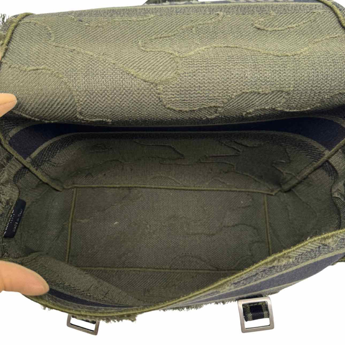 DIOR Embroidered Canvas Diorcamp Messenger Bag Khaki