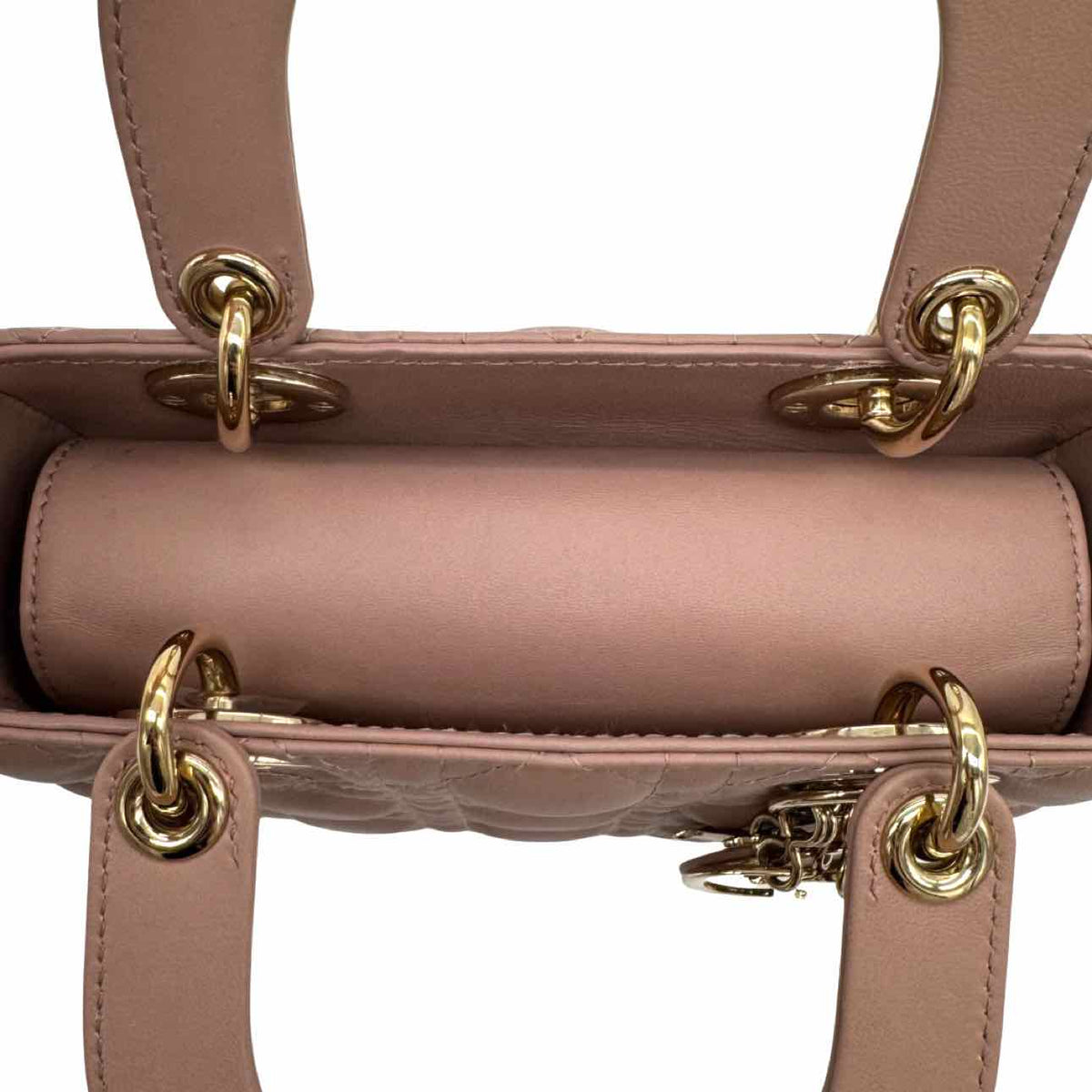 DIOR Lambskin Cannage Leather Small My ABCDior Lady Dior Beige