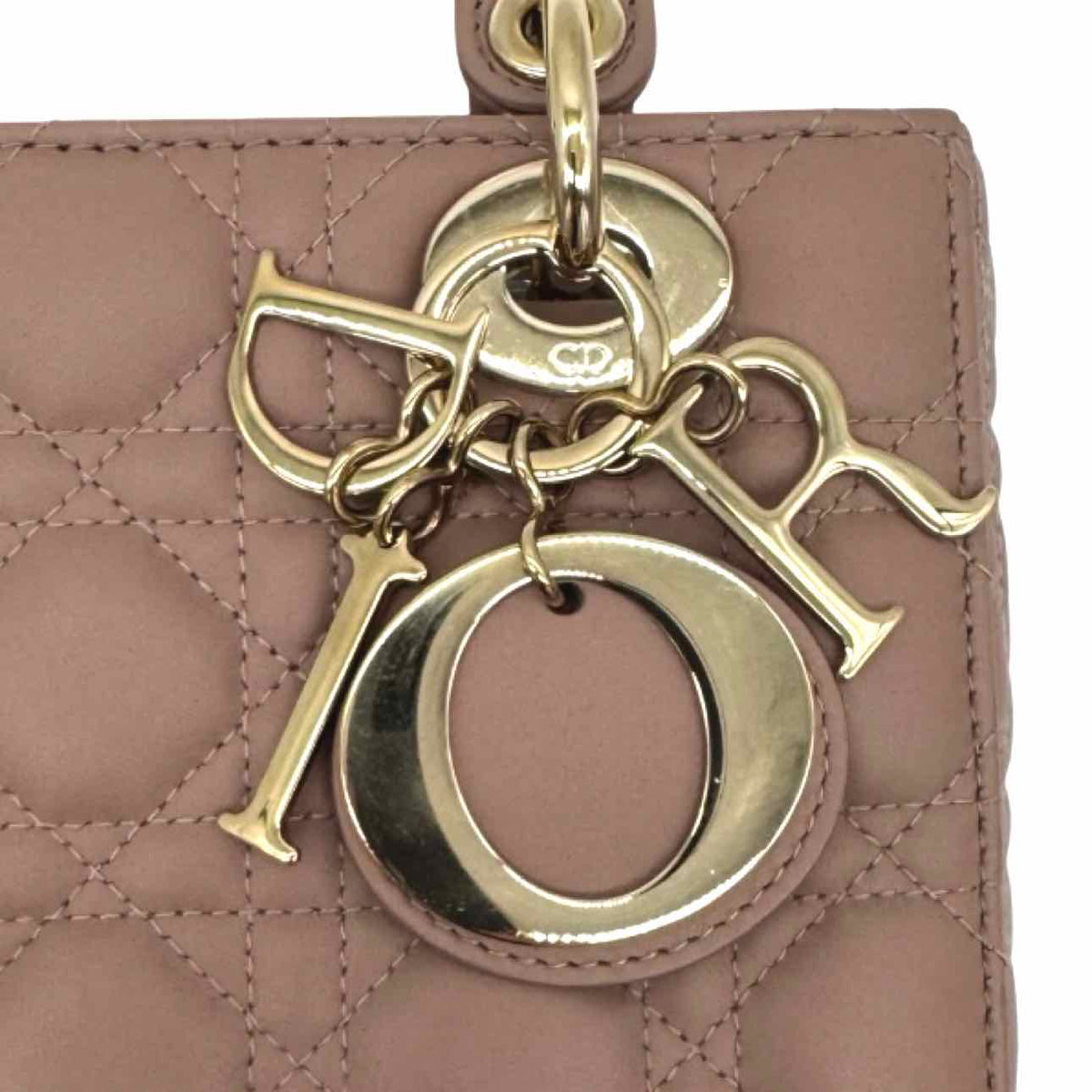 DIOR Lambskin Cannage Leather Small My ABCDior Lady Dior Beige