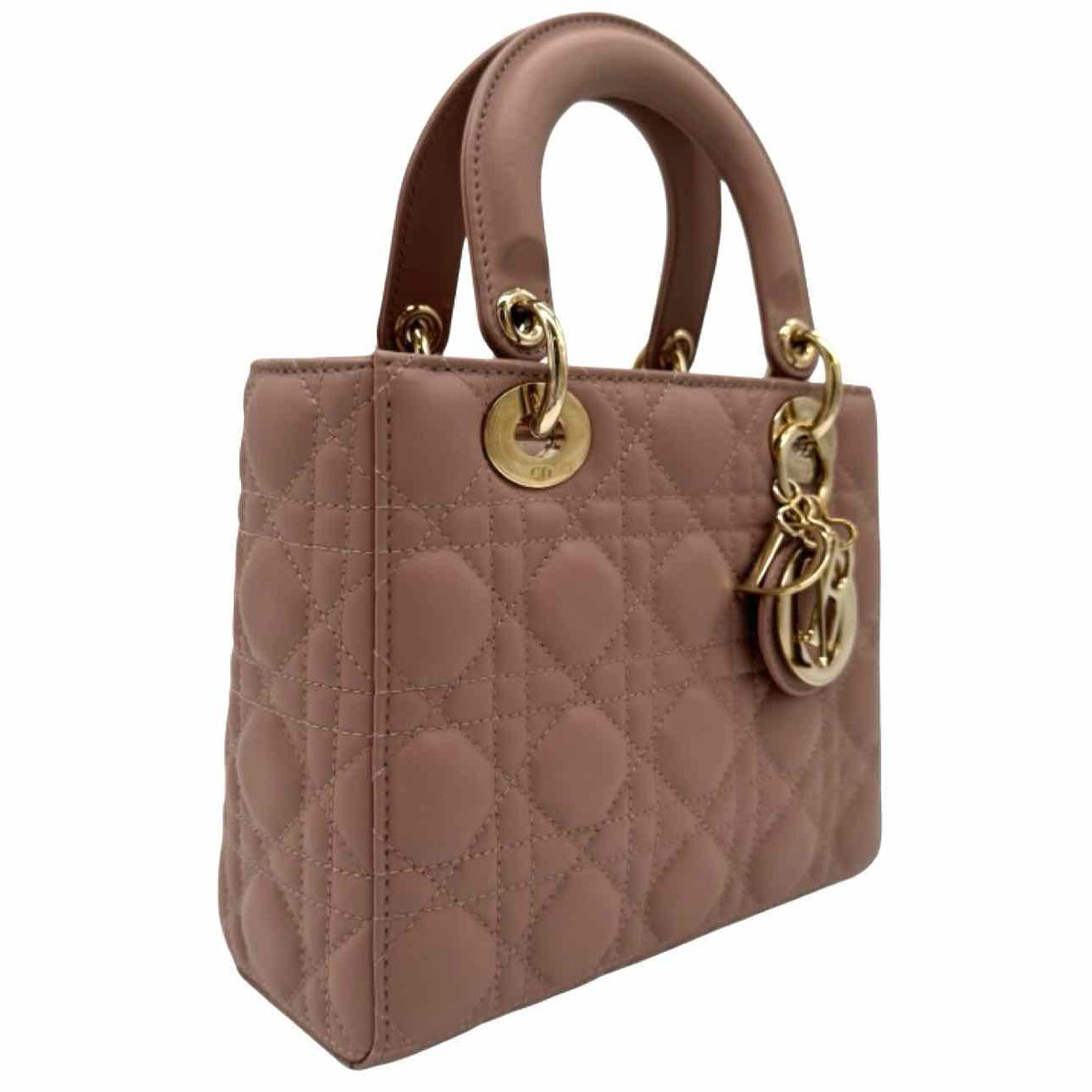 DIOR Lambskin Cannage Leather Small My ABCDior Lady Dior Beige