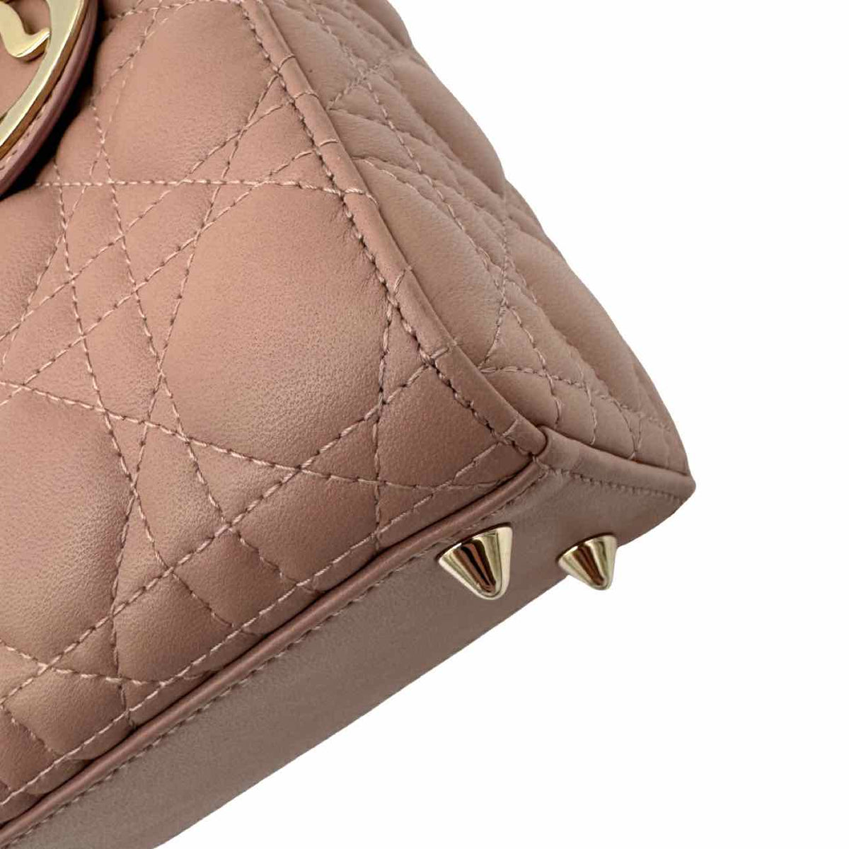 DIOR Lambskin Cannage Leather Small My ABCDior Lady Dior Beige