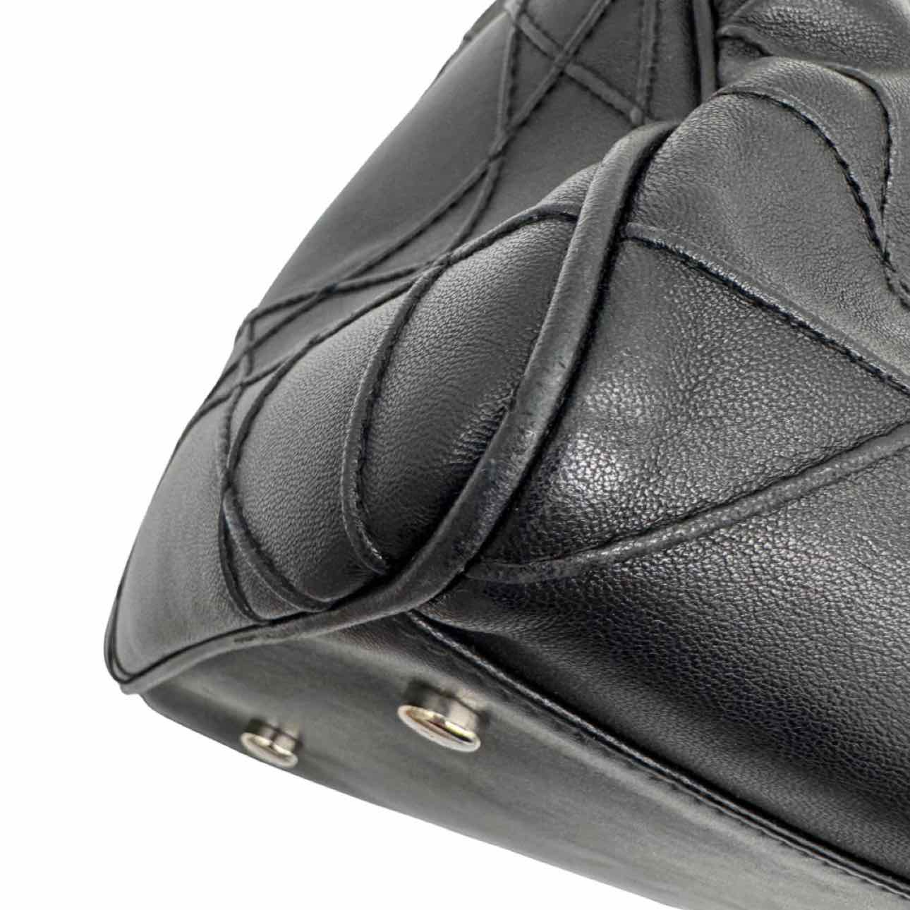 DIOR Quilted Lambskin Granville Polochon Shoulder Bag Black