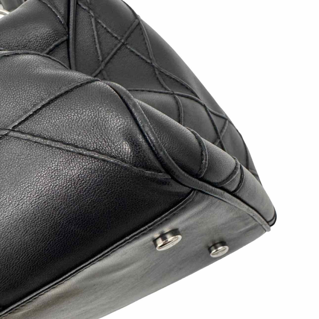 DIOR Quilted Lambskin Granville Polochon Shoulder Bag Black