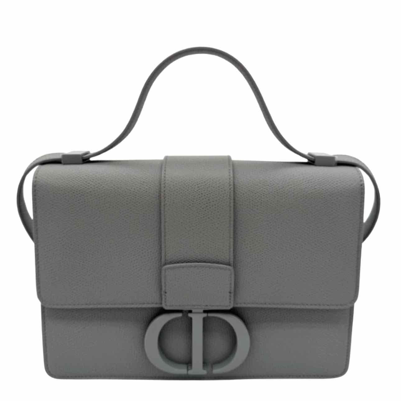 DIOR Ultra-Matte Grained Calfskin30 Montagne Flap Bag Stone Gray