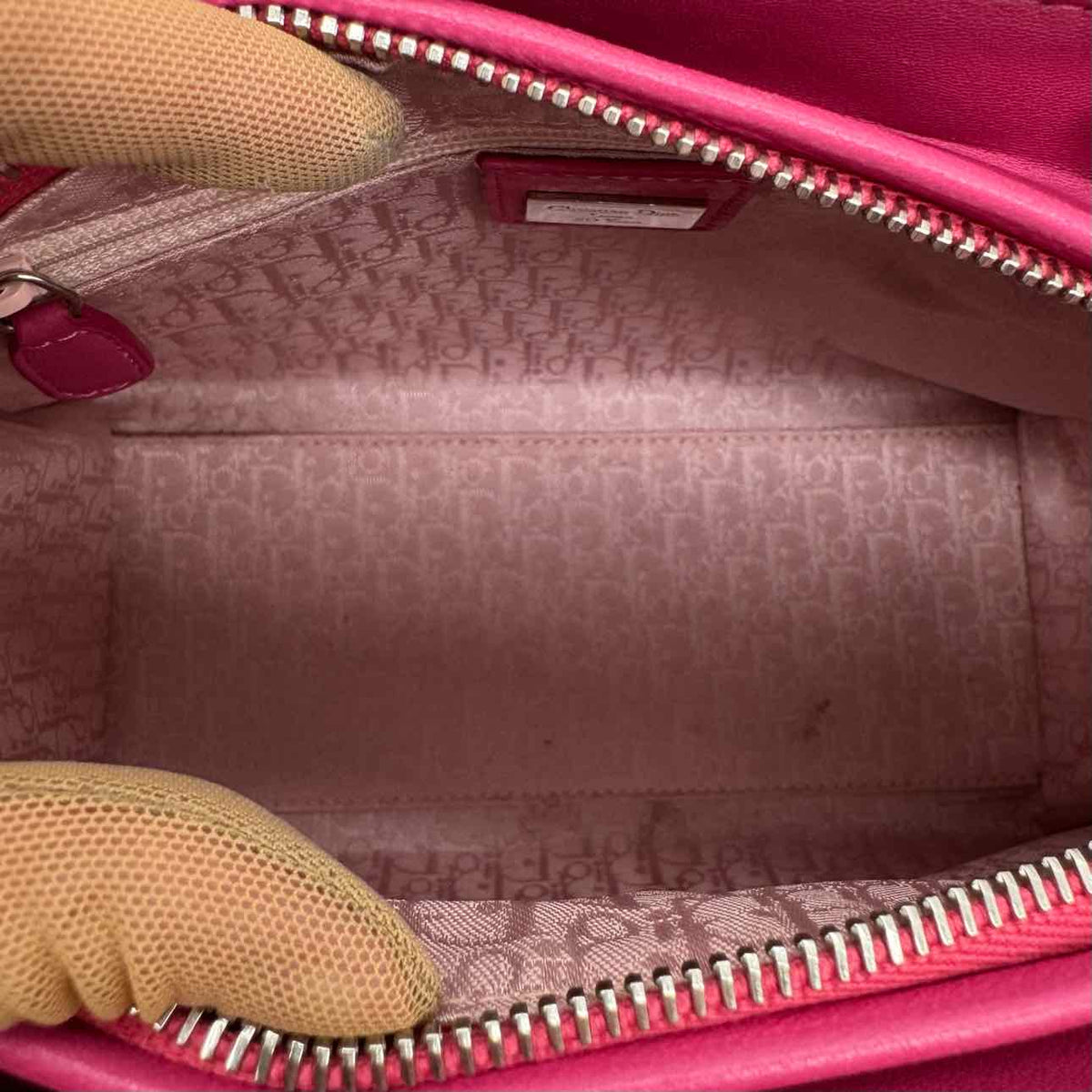 DIOR Cannage Lambskin Medium Lady Dior Tote Pink