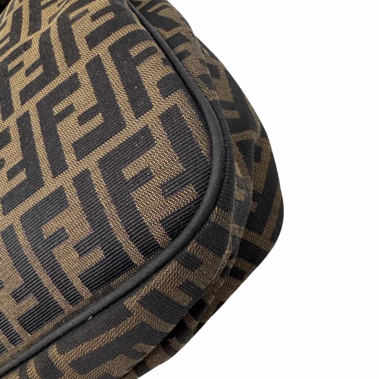 FENDI Canvas Zucca Mamma Baguette Shoulder Bag