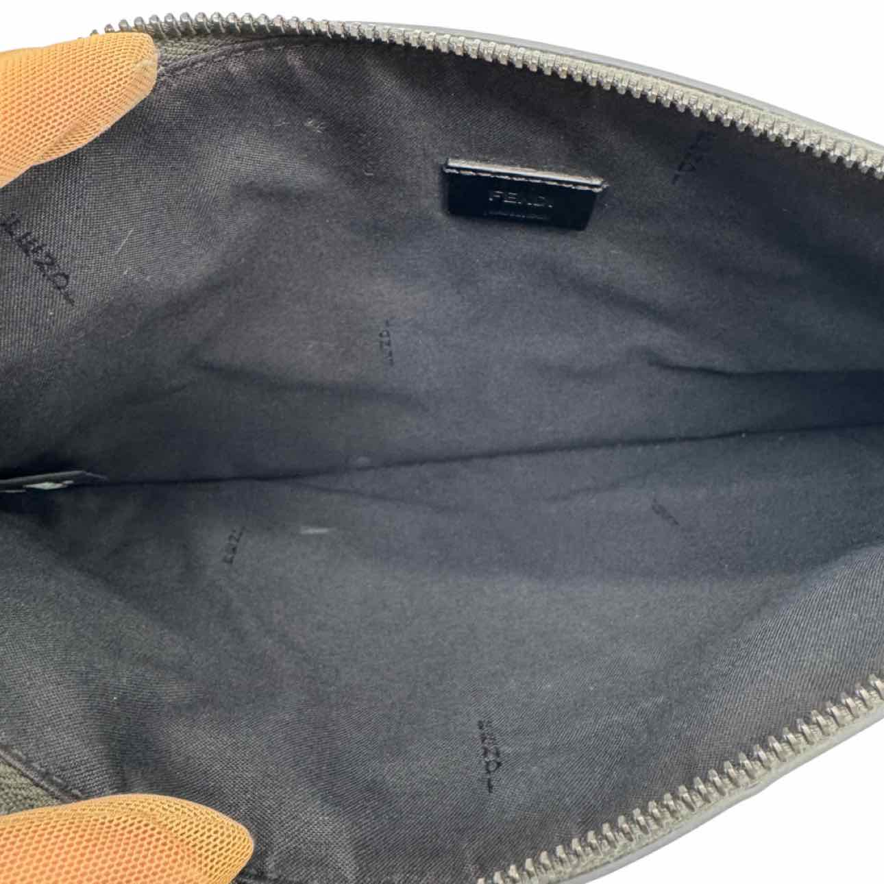 FENDI Monster Eyes Clutch Gray