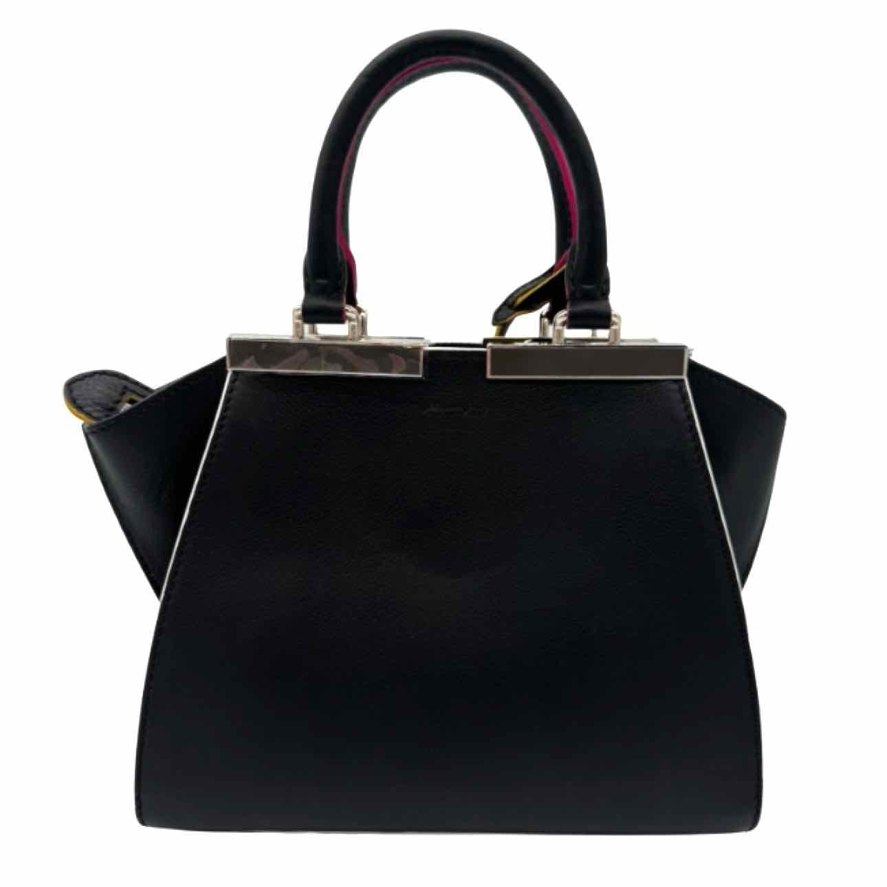 FENDI Vitello Dolce 3Jours Mini Tote Bag Black