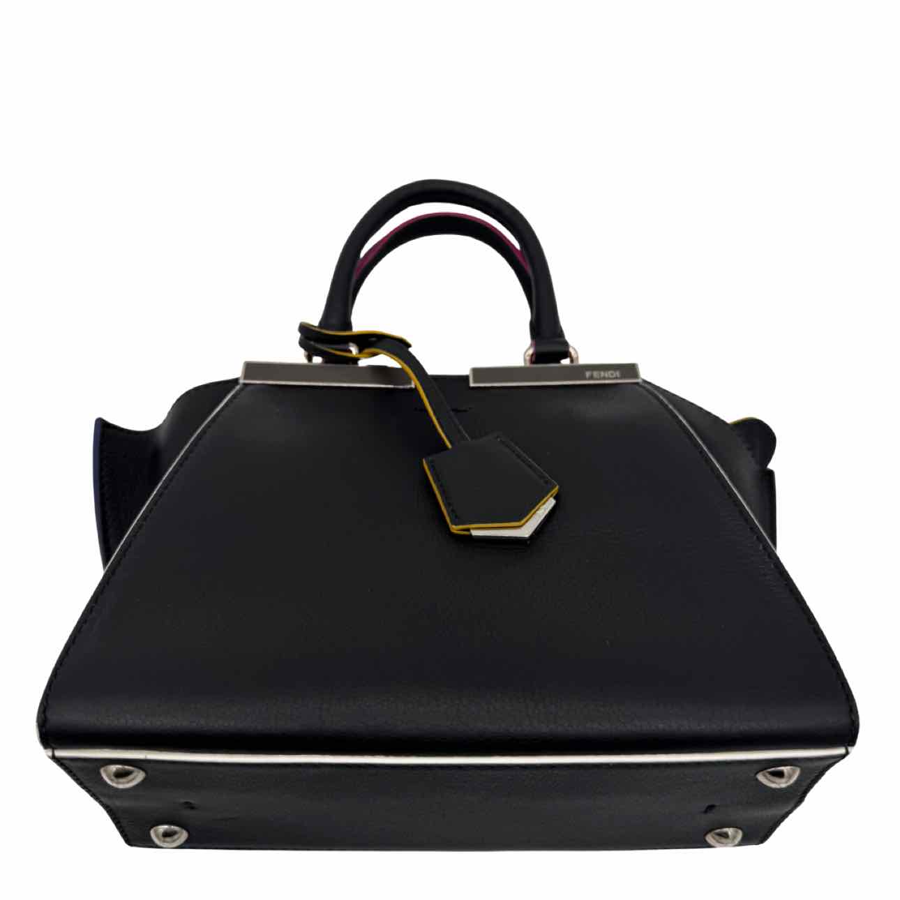 FENDI Vitello Dolce 3Jours Mini Tote Bag Black