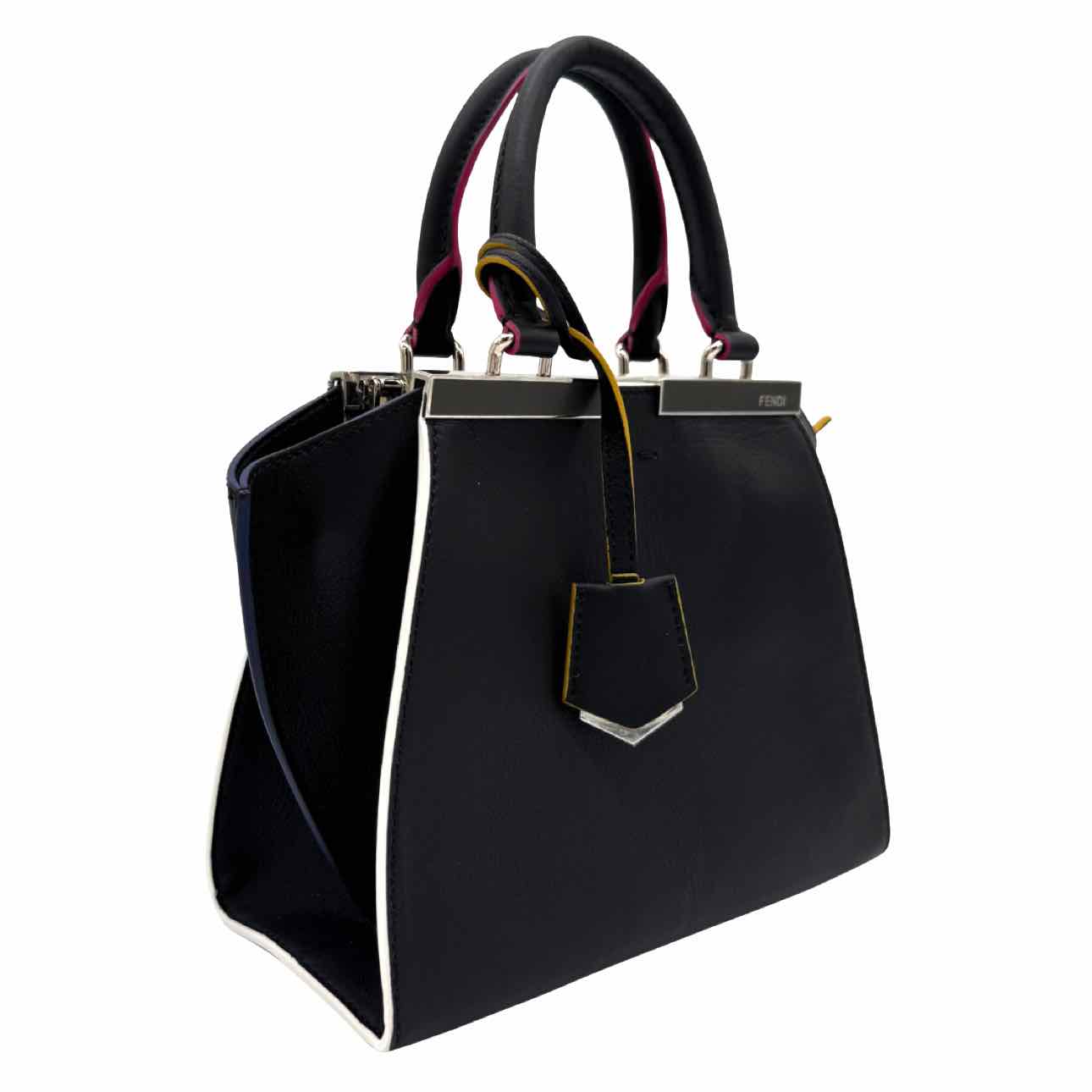 FENDI Vitello Dolce 3Jours Mini Tote Bag Black