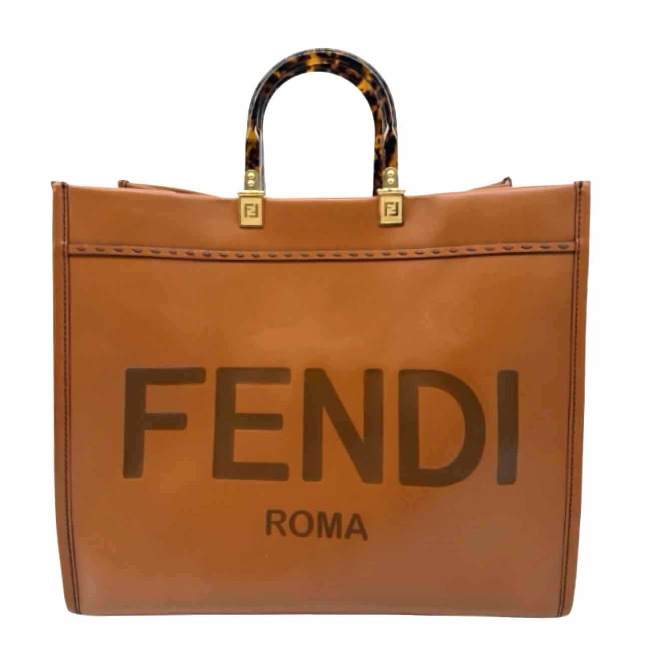 FENDI Vitello King Large Plexiglass Sunshine Shopper