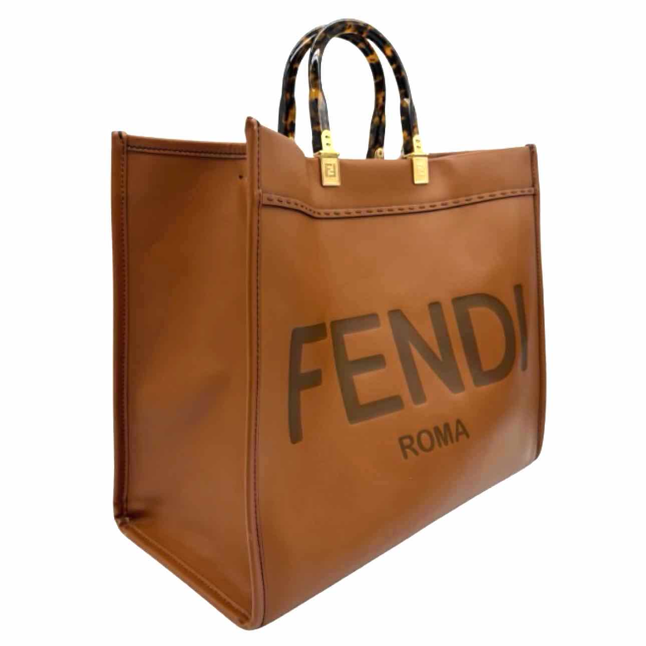 FENDI Vitello King Large Plexiglass Sunshine Shopper