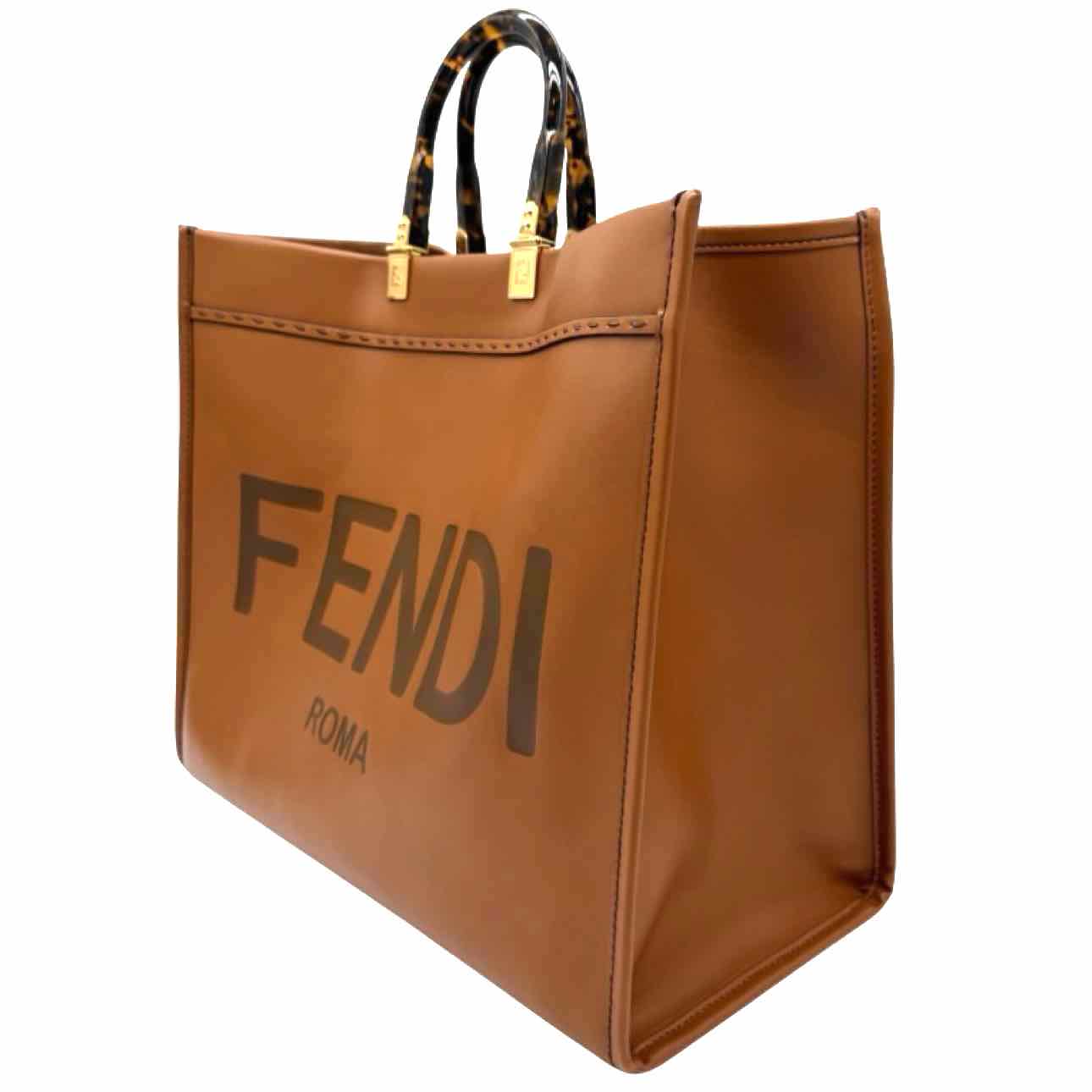 FENDI Vitello King Large Plexiglass Sunshine Shopper