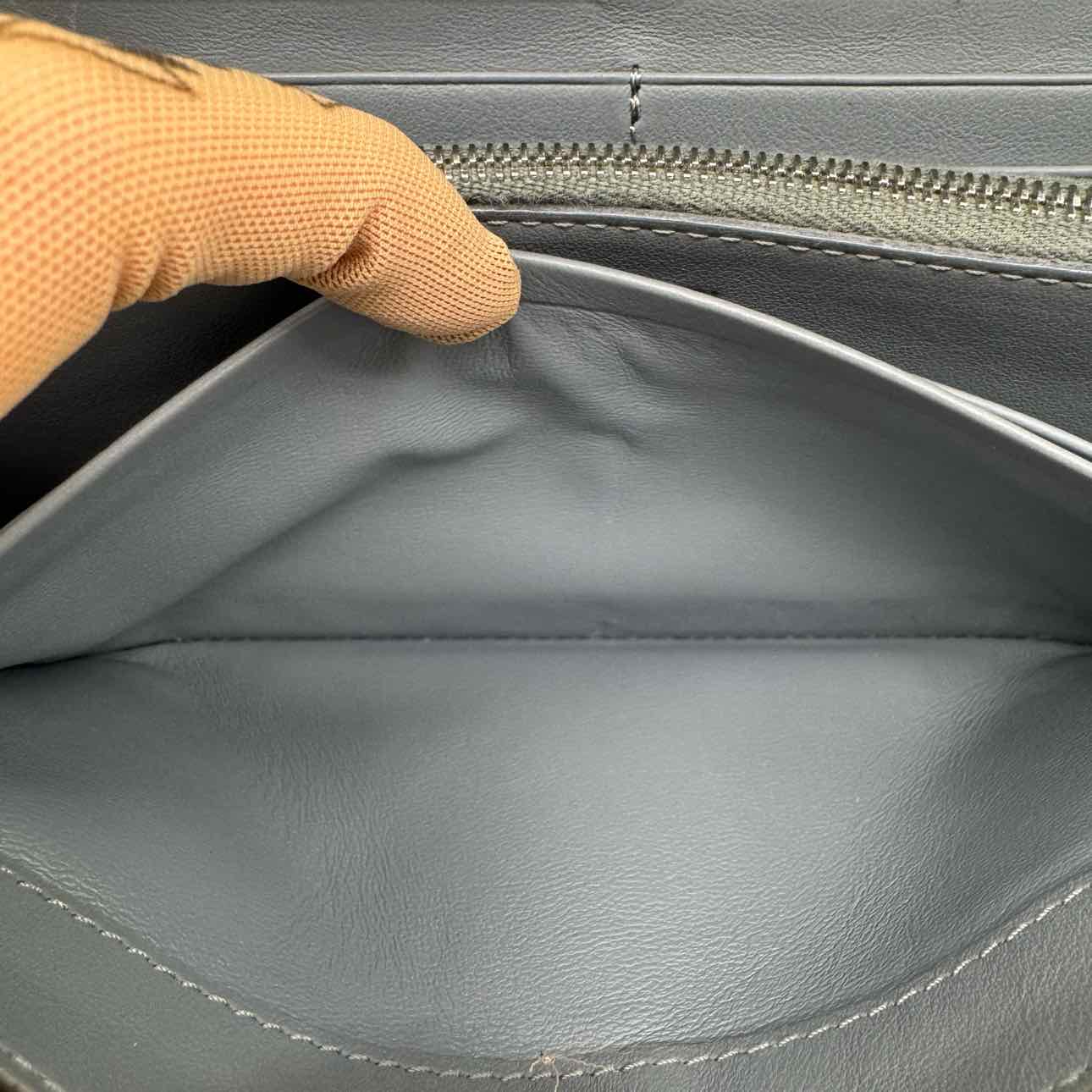 FENDI Vitello Peekaboo Bifold Continental Wallet Blue