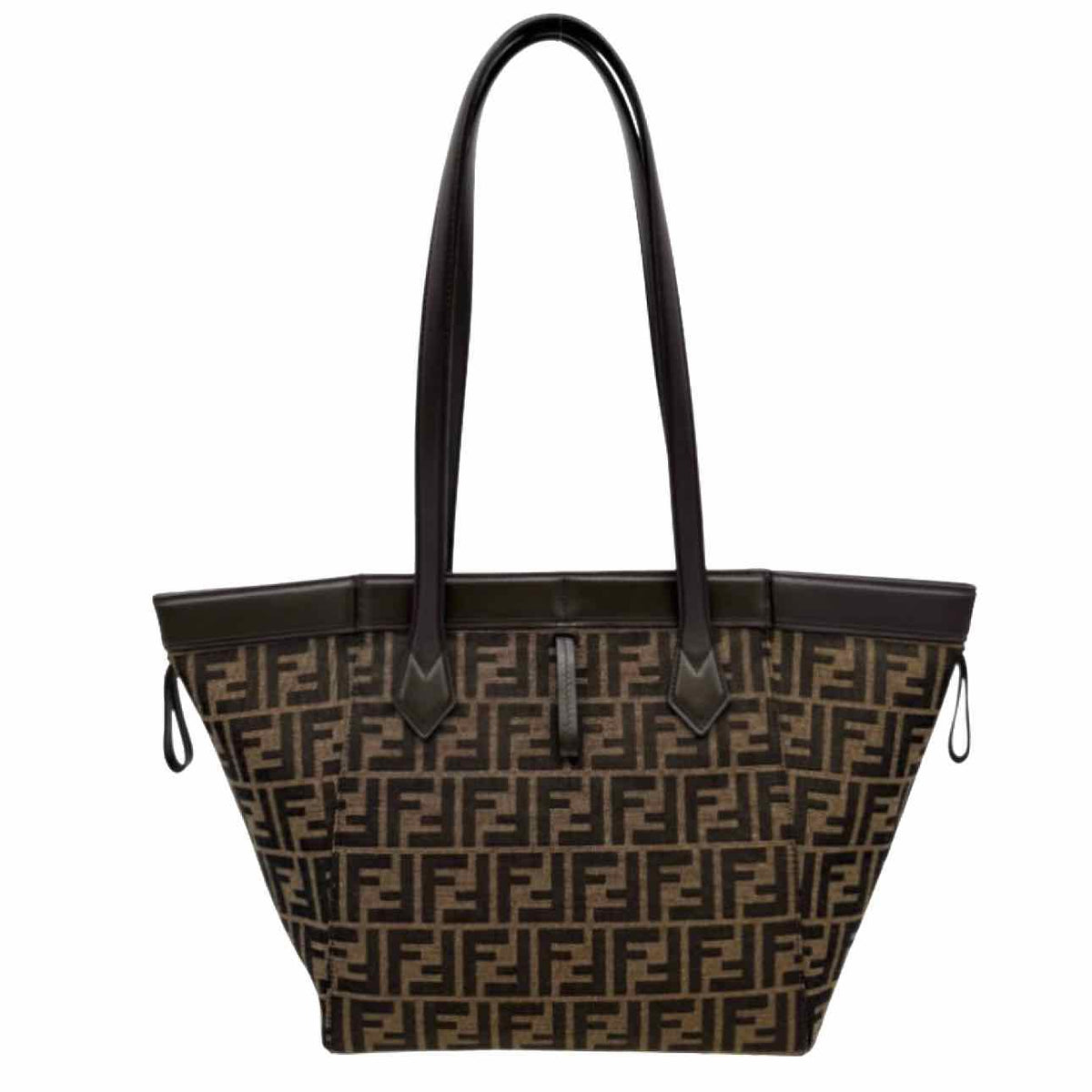 FENDI Zuca Jacquard Medium Origami Tote Brown
