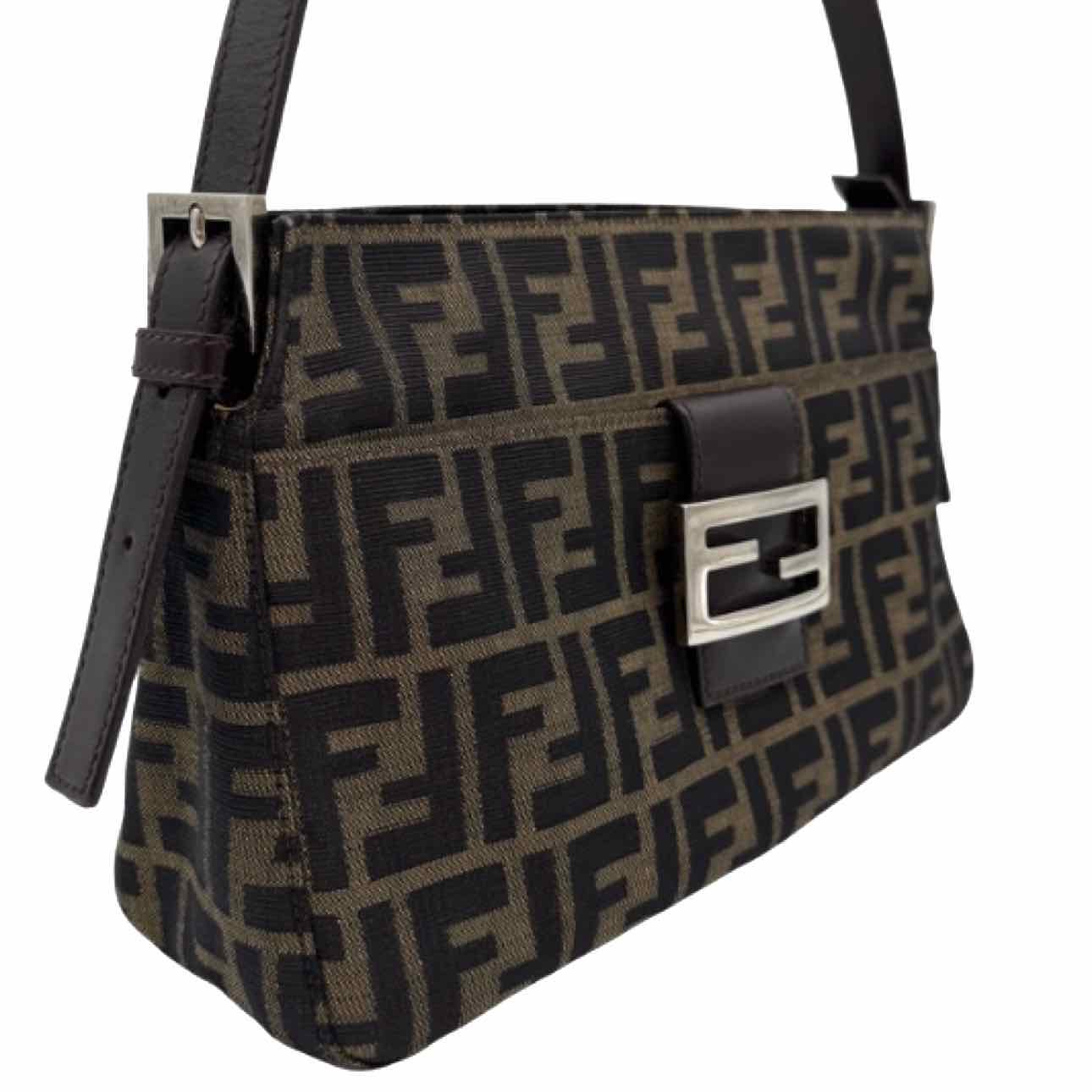 FENDI Zucca Baguette Shoulder Bag Brown