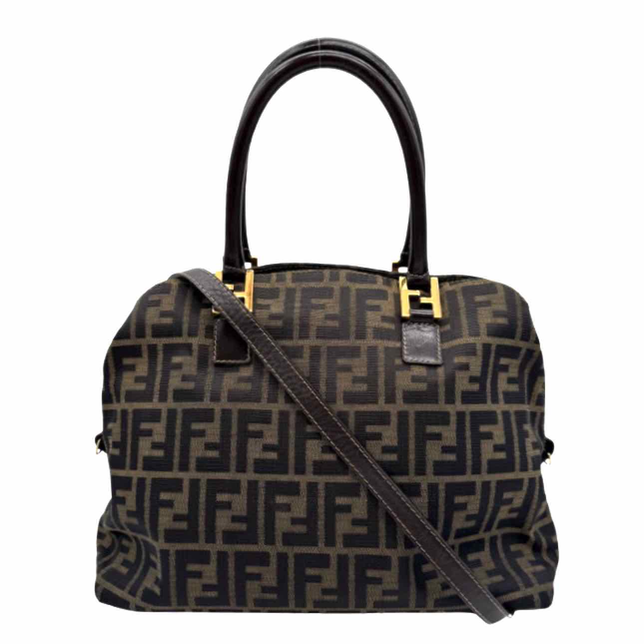 FENDI Zucca FF Top Hadle Tote Bag Brown