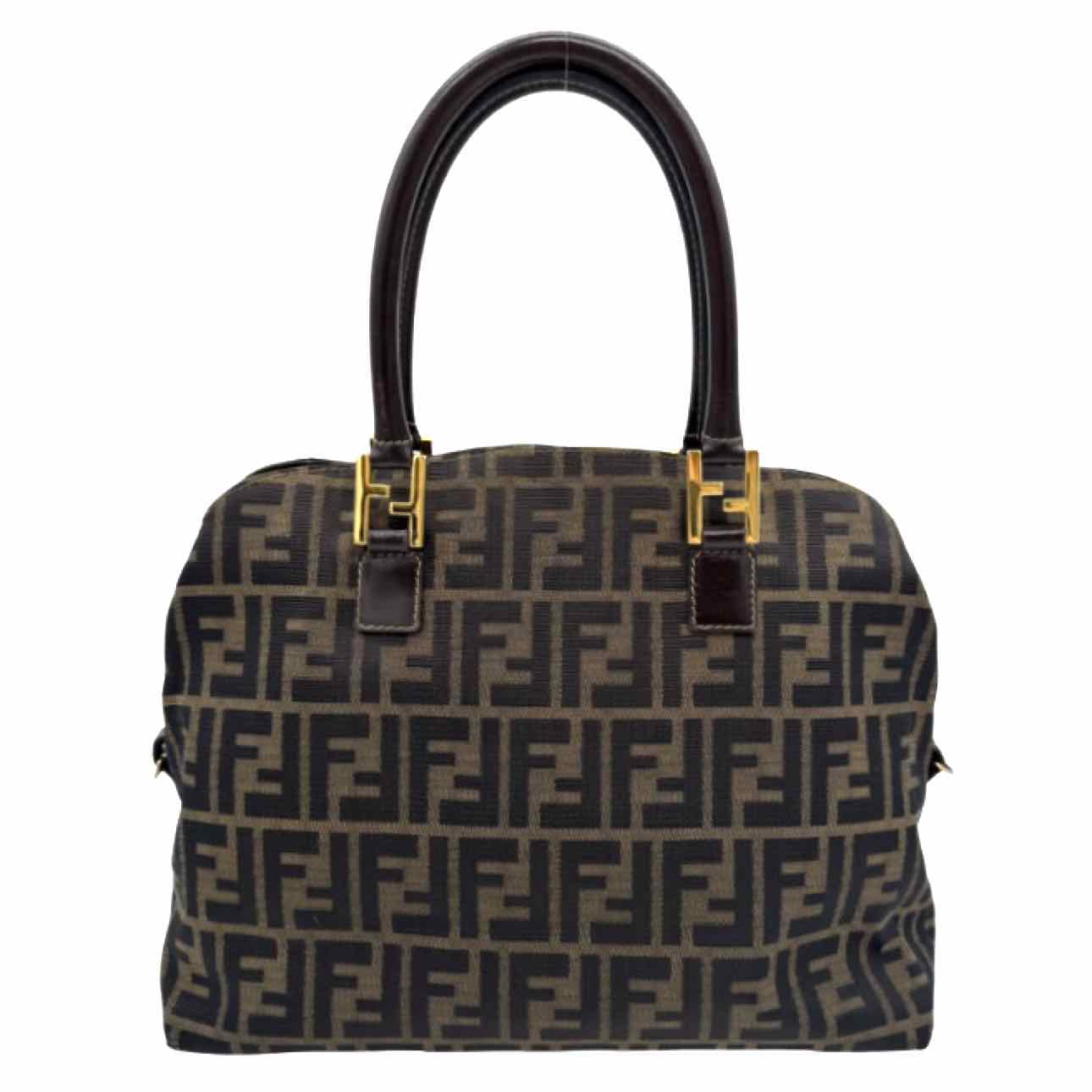 FENDI Zucca FF Top Hadle Tote Bag Brown