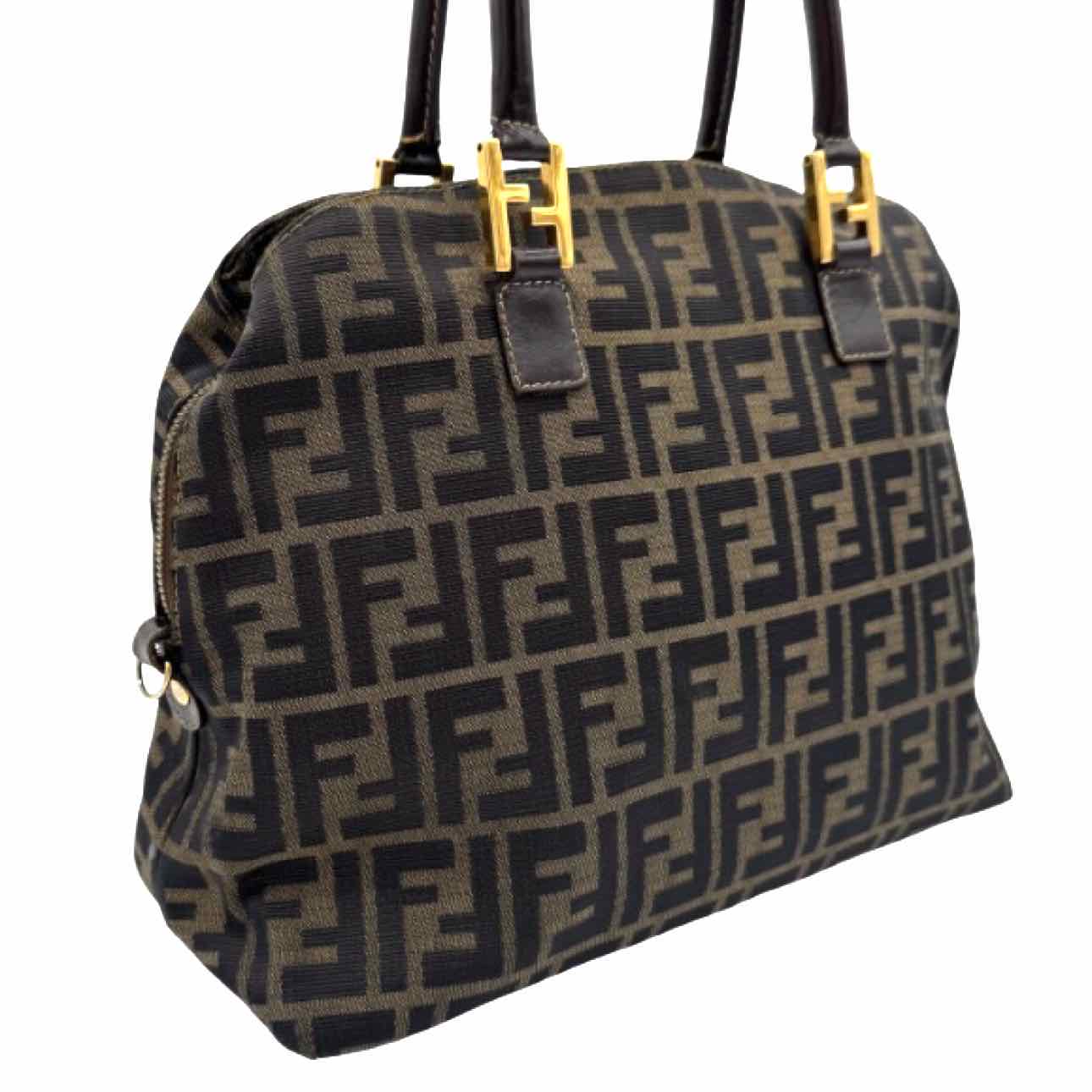 FENDI Zucca FF Top Hadle Tote Bag Brown