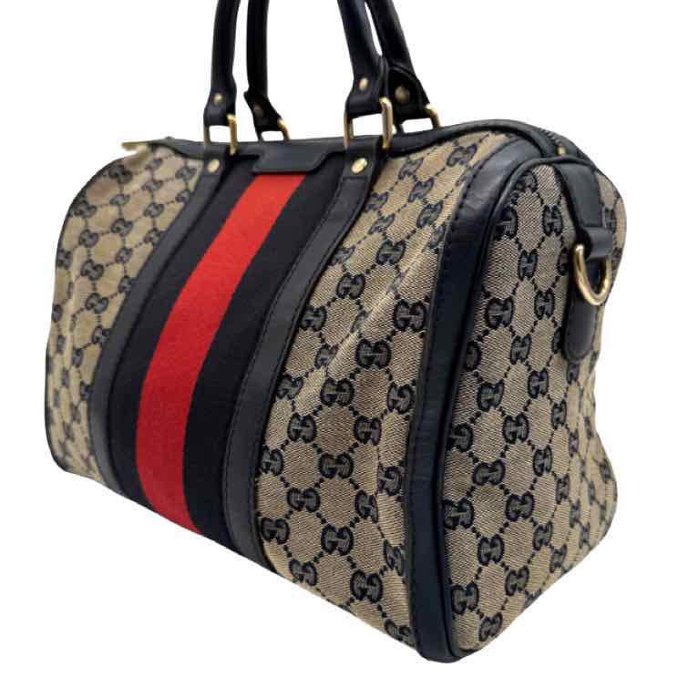 GUCCI Boston Medium Duffel Blue
