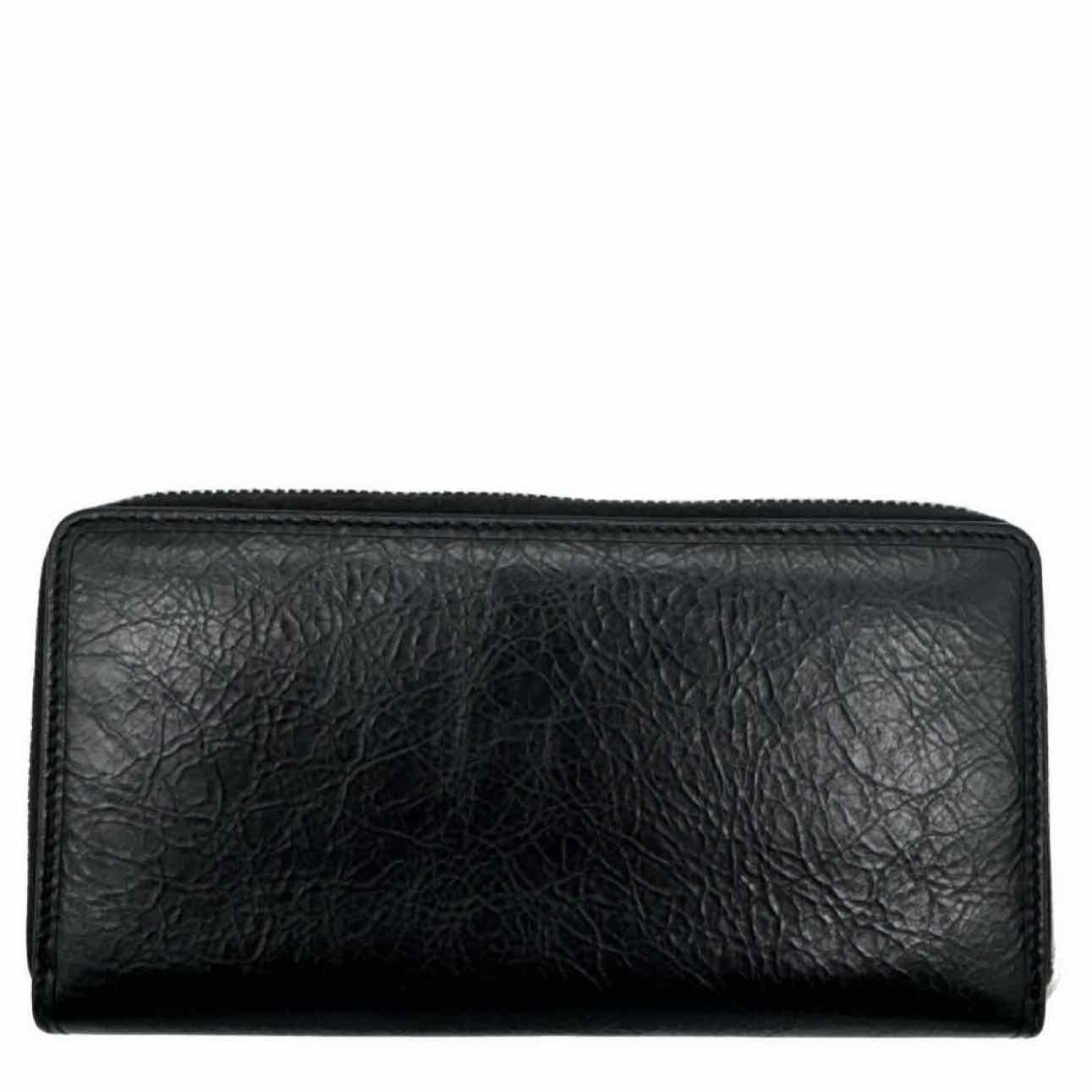 GUCCI Calfskin Interlocking G Long Zip Around Wallet Black