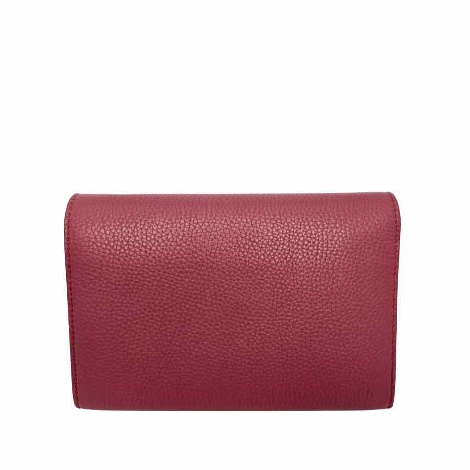 GUCCI Calfskin Marmont Chain Wallet Bois de Rose (Pre-Owned)