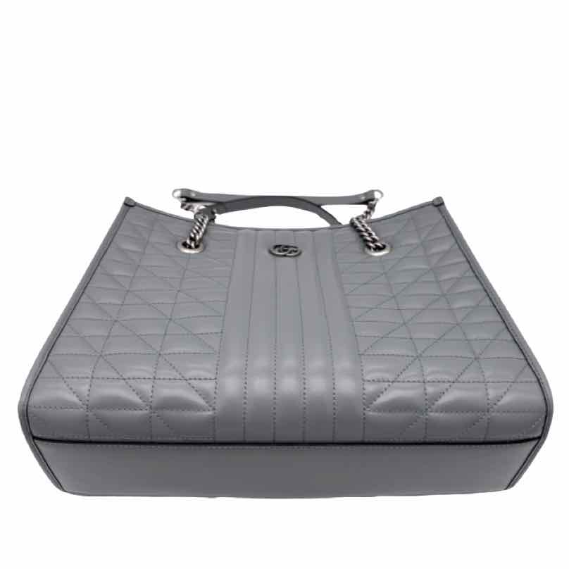 GUCCI Calfskin Matelasse Aria Medium Tote Grey (Pre-Owned)