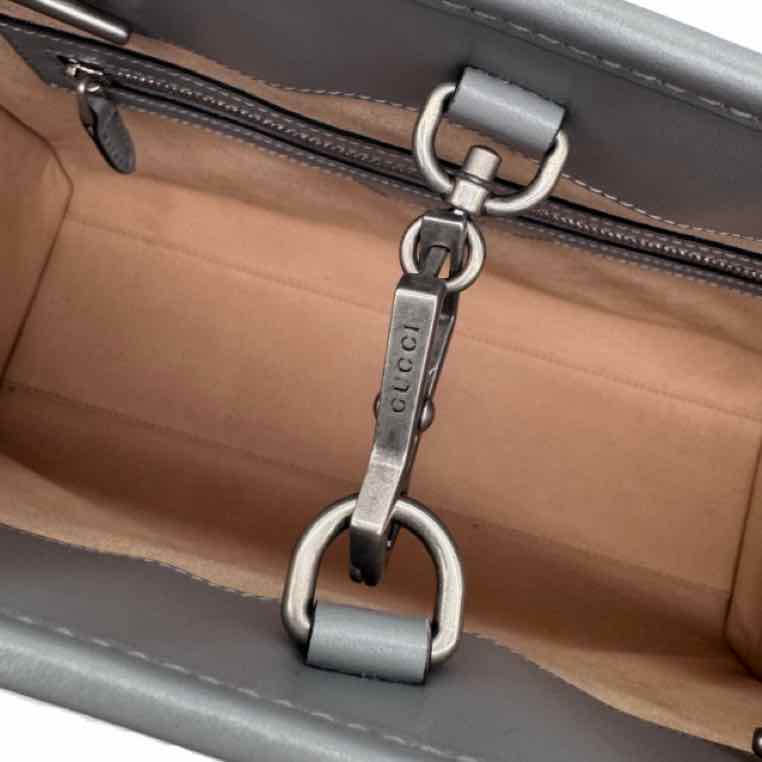 GUCCI Calfskin Matelasse Aria Medium Tote Grey (Pre-Owned)
