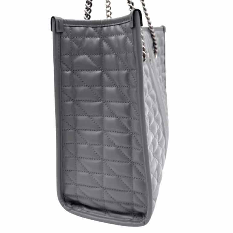 GUCCI Calfskin Matelasse Aria Medium Tote Grey (Pre-Owned)