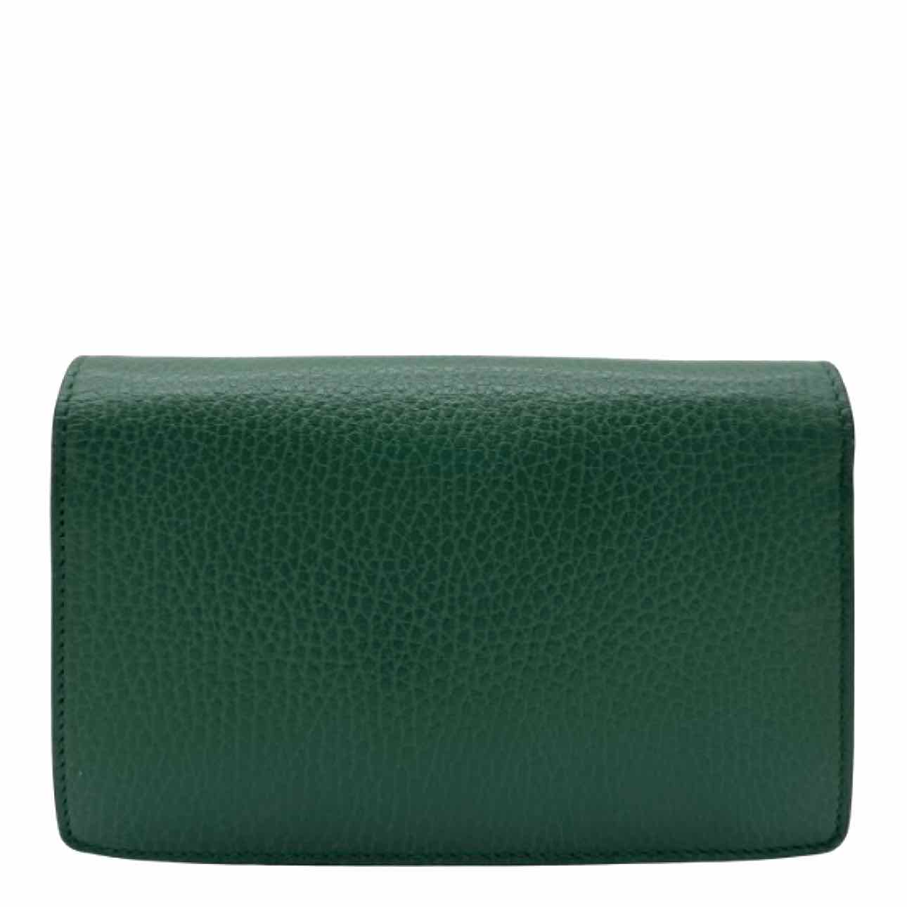 GUCCI Calfskin Mini Dionysus Chain Crossbody Green Crossbody