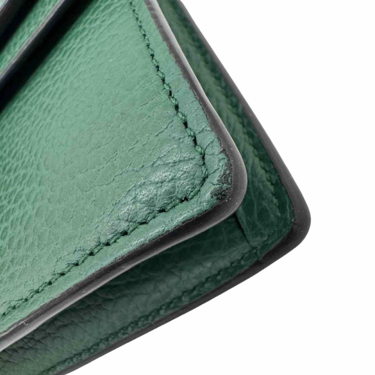 GUCCI Calfskin Mini Dionysus Chain Crossbody Green Crossbody