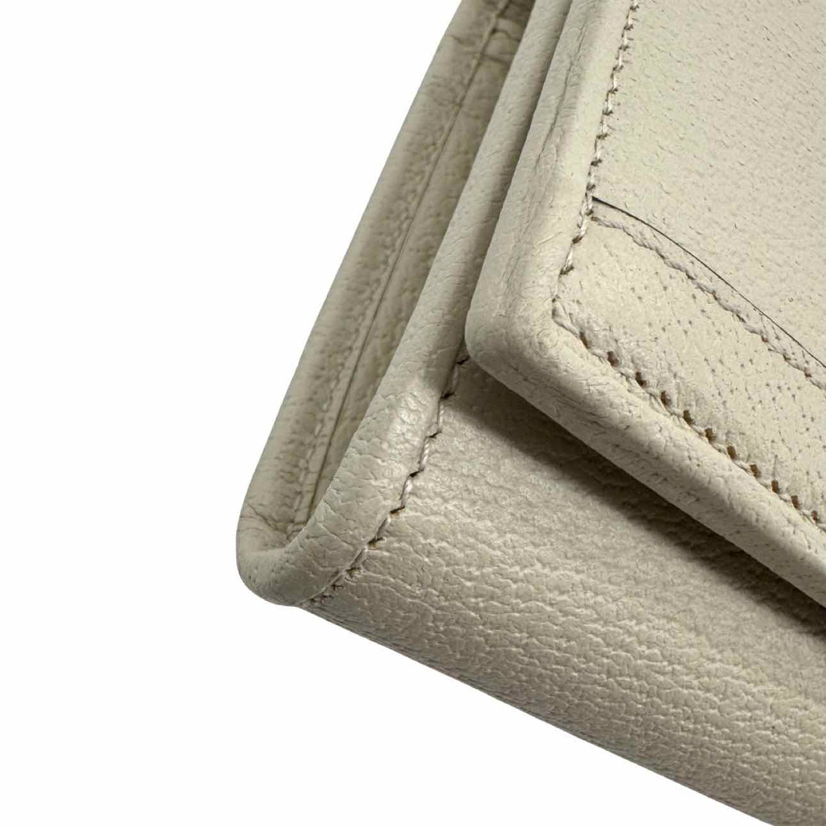 GUCCI Calfskin Ophidia Chain Wallet White
