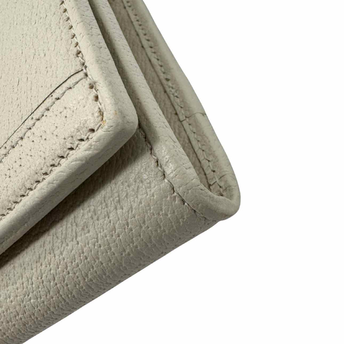 GUCCI Calfskin Ophidia Chain Wallet White