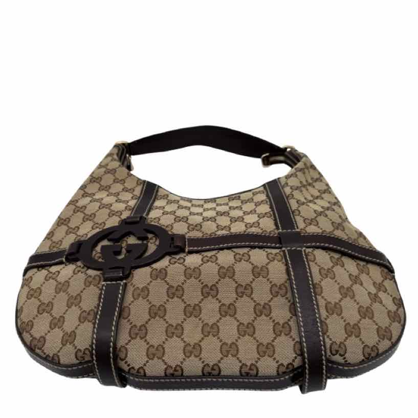 GUCCI Canvas Royal Hobo Bag Brown