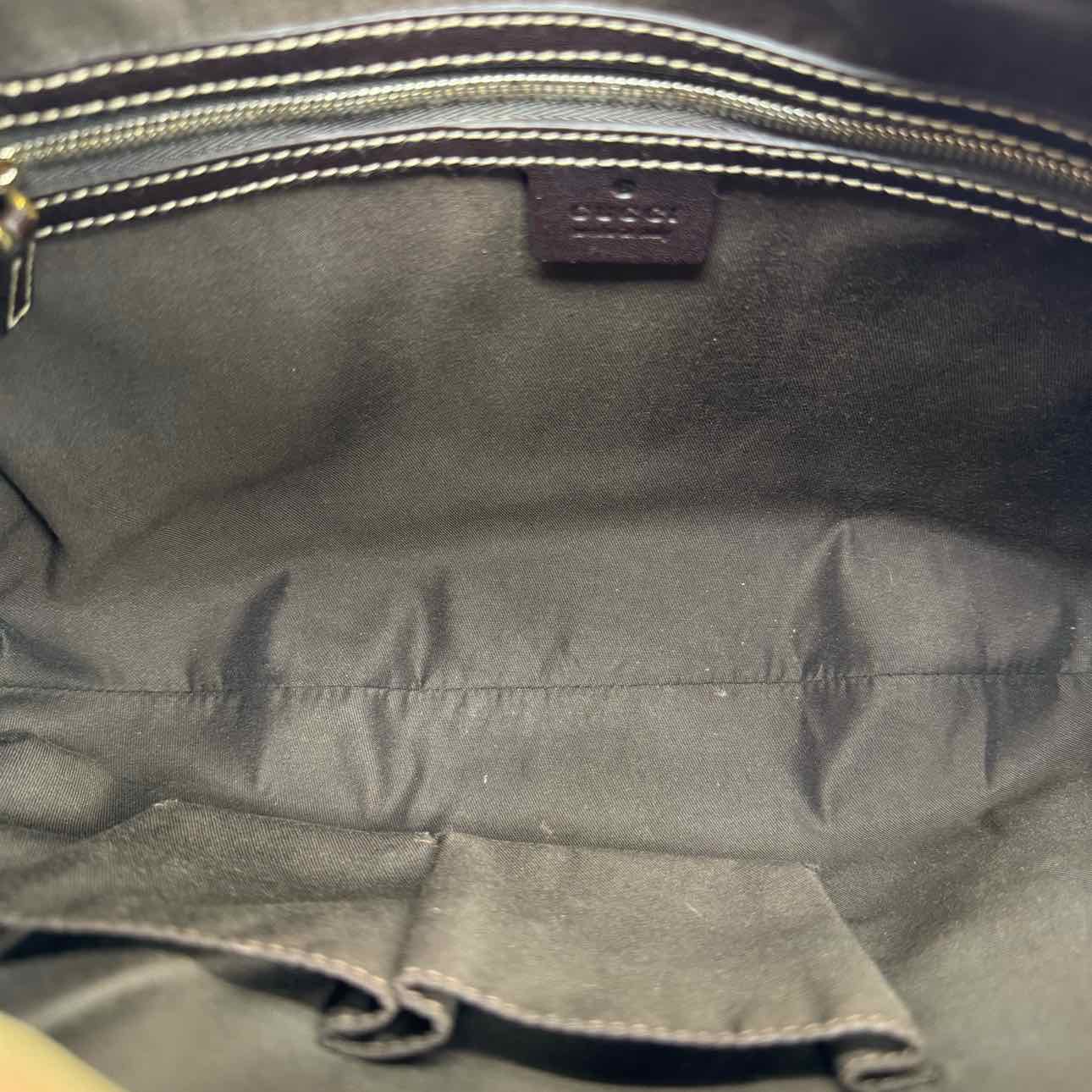 GUCCI Canvas Royal Hobo Bag Brown