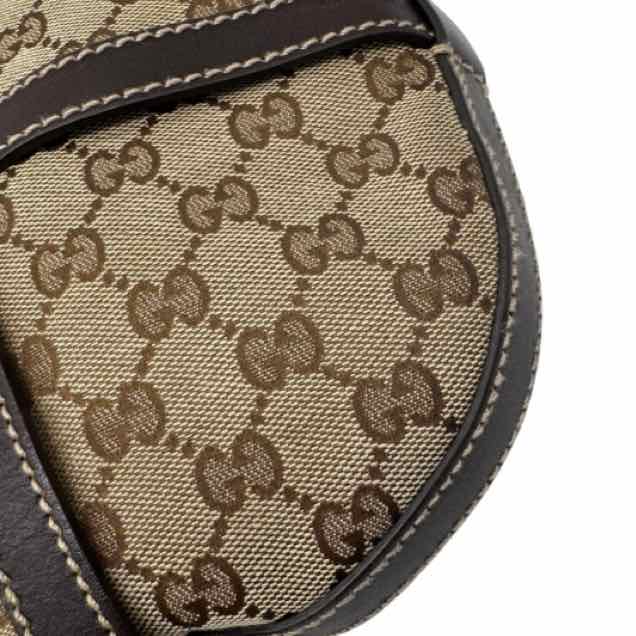 GUCCI Canvas Royal Hobo Bag Brown