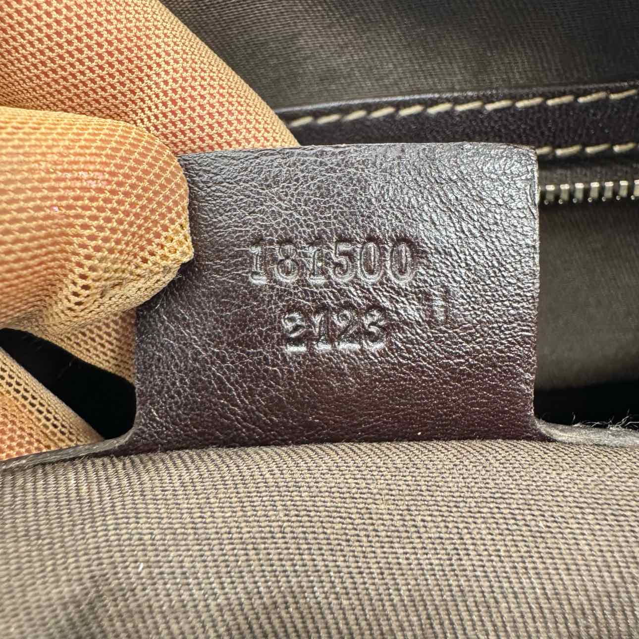 GUCCI Canvas Royal Hobo Bag Brown