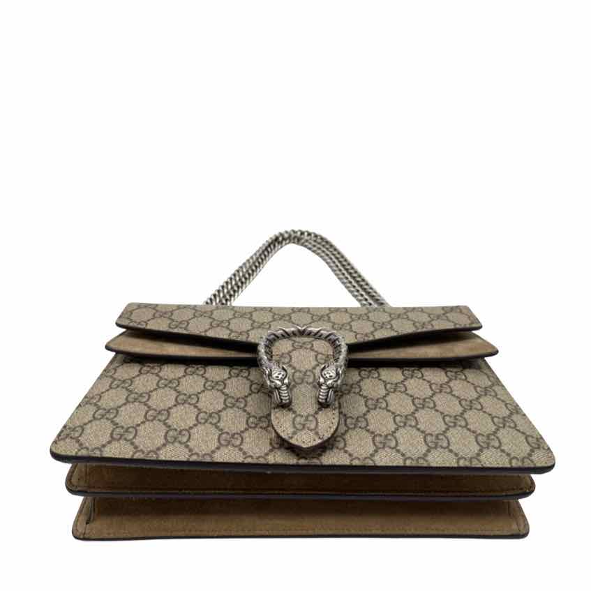 GUCCI GG Supreme Canvas Medium Dionysus Shoulder Bag Beige (Pre-Owned)